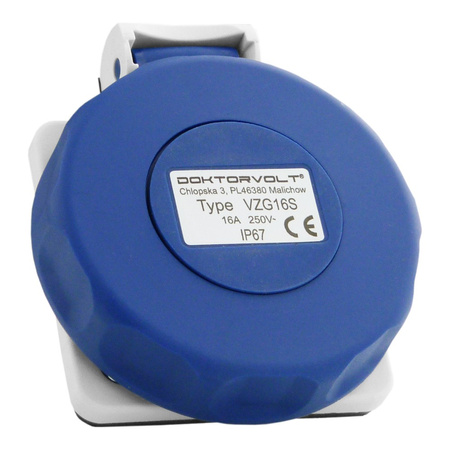 Einbausteckdose 230V 16A IP67 Schuko Steckdose Doktorvolt VZG 16S DV