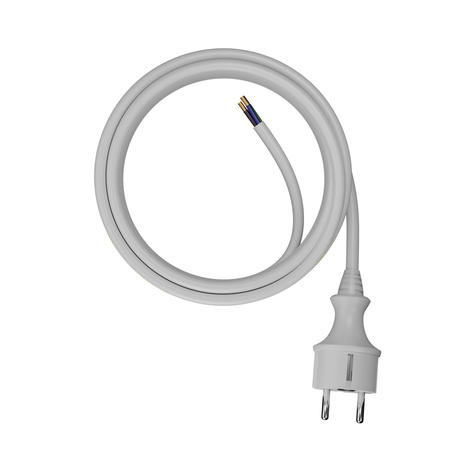 Anschlusskabel 4m IP44 mit geradem Stecker 250V 16A 3x1,5 mm² H05VV-F PP-40H Weiß W-98385