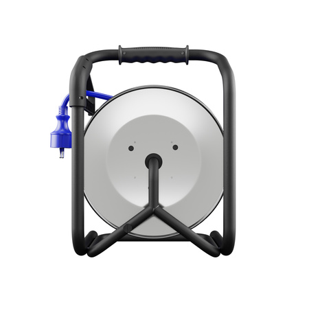 Kabeltrommel 30m HEAVY LINE 3x2,5mm Blau mit Metalltrommel 4x 230V-Steckdosen W-99455