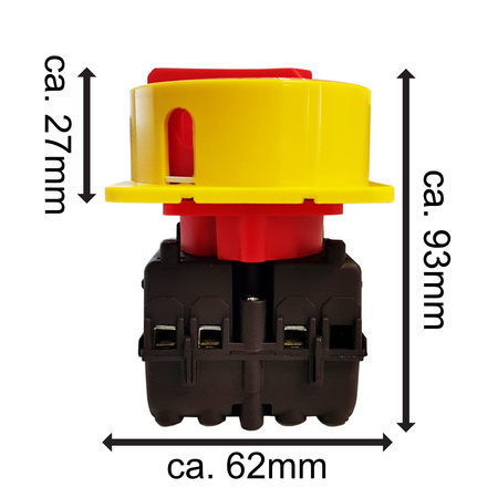 Not-Aus-Schalter Trennschalter ML0 32A 4P Hauptschalter IP54 PCE MERZ 6594