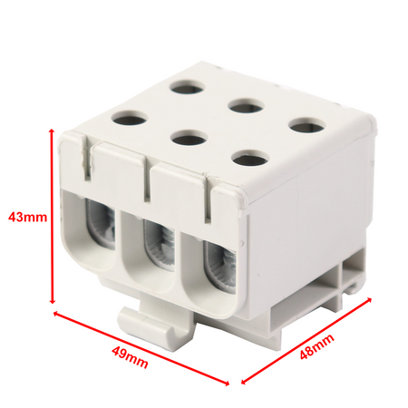 Hauptleitungsklemme Anschlussklemme ETB 50/1x3 (L1,L2,L3) Al/Cu Universalklemme elektroinstallation 6 Löcher Elektro Becov UK3350.21