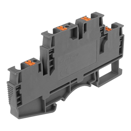 Reihenklemme 4mm2 4 Leiter Doppelstockklemme Etagenklemme Grau DSKK4-01P-11-00A(H)