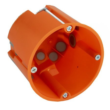 F-tronic Hohlwanddose 1 Stück Unterputzdose HW Schalterdose Gerätedose Verbindungsdose t=61mm winddicht Ø68mm orange VDE E3700 7360027