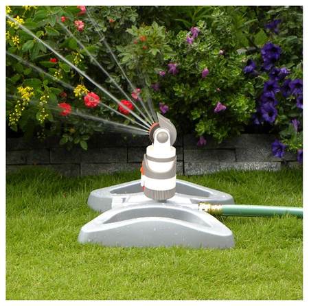 4-Funktionen Rasensprenger 350m² Kreisregner WHITE LINE BRADAS WL-Z11