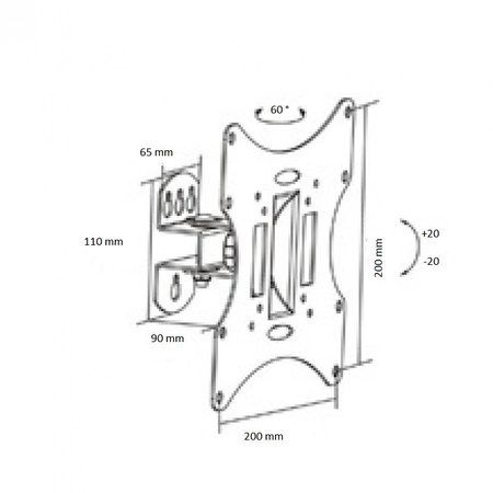 TV-Halterung Wandhalterung Fernseher LED/LCD 13-42" 30KG vertikale/horizontale CV-30