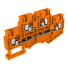 Reihenklemme 4mm2 4 Leiter Doppelstockklemme Etagenklemme Orange DSKK4-01P-15-00A(H)