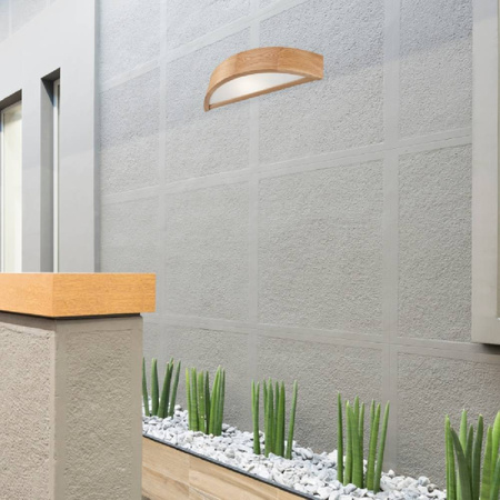 LED Wandleuchte Lampe Eiche 1-flammig 40,5/11,5 cm E27 LD-PD-6.4 DAB