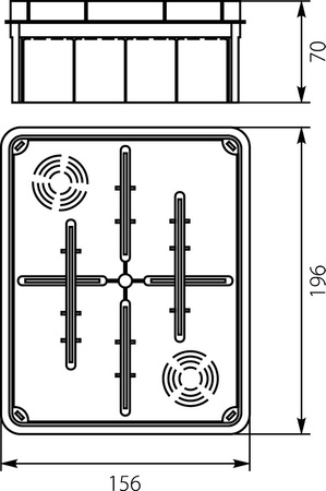 Abzweigkasten Klemmkasten mit Deckel Pp/t 8 Abzweigdose UP E-P 11.8