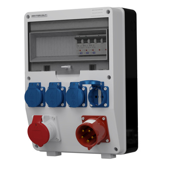Stromverteiler TD-S 1x16A 4x230V 32A Anbaustecker Doktorvolt® DV-0267-D