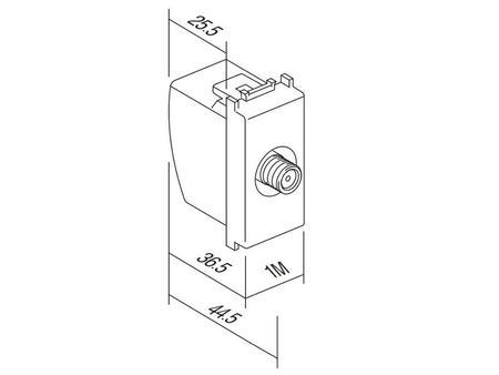TV Satellitenneinsatz schwarz 1modul 1db TV Steckdose Satellitendose SAT Dose Ersatzteil KM16SB TEM PD12 Einsatz KM16SB-B