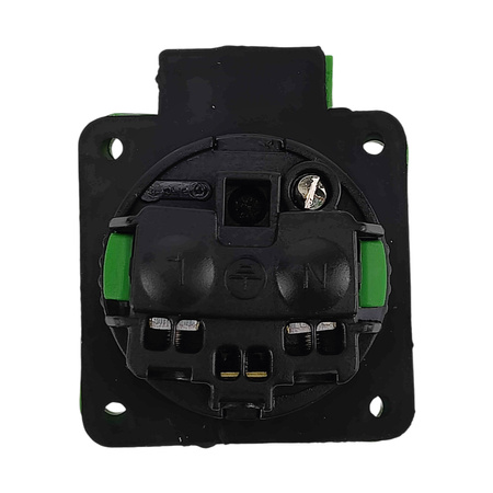 Einbausteckdose 230V 16A IP54 Steckdose Anbausteckdose grün SCHUKO System TpE 3101-310-1100
