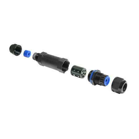 Hermetischer Kabelverbinder ZKH2-5SS IP68 verschraubt, beidseitig, 5-polig W-00380