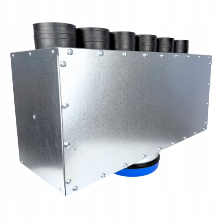 Lüftungsverteiler Verteilerkasten 6x75 Ø160 Wohnraumlüftung Luftverteiler E-KRT-6x75/160-OC