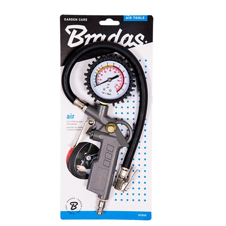 Reifenfüllpistole mit Manometer Luftdruckprüfer Bradas STG05