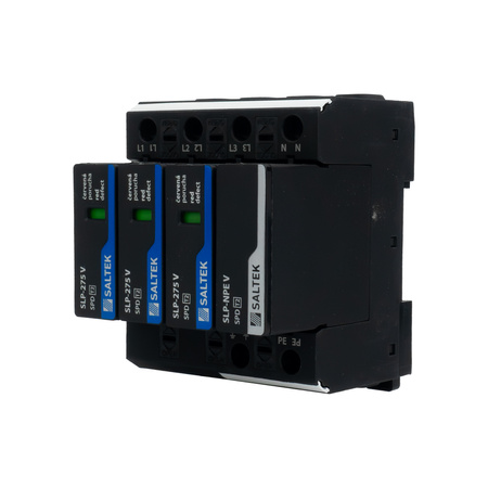 Überspannungsableiter Typ 2 40kA SLP-275 V/3+1 bis 1500V DC für Hutschiene Überspannungsschutz Blitzschutz für Niederspannung Varistortechnologie VDE A01946