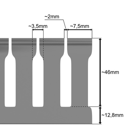 Verdrahtungskanal Kabelkanal mit Deckel Länge 1m Installationskanal verschiedene Größen Wahl 0630 0562 0234 0678 0708 E154