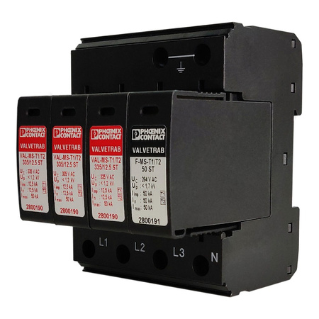 Blitzstromableiter VAL-MS-T1/T2 Überspannungsschutz 335/12.5/3+1 PHOENIX CONTACT 2800184