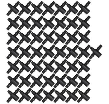 50x 2-Wege Emitter Tropfer Adapter 4mm für 3x5mm Microschlauch Bradas DSK-5133L4-50