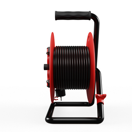 Kabeltrommel 15 m 4× 230 V Schuko 3×1,5 H05RR-F Professional Line W-98685