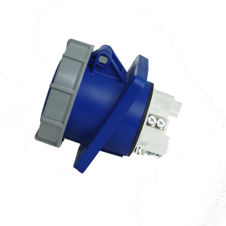 Einbausteckdose schräg 63A/3P 230V IP67 Anbausteckdose IEGN 6332