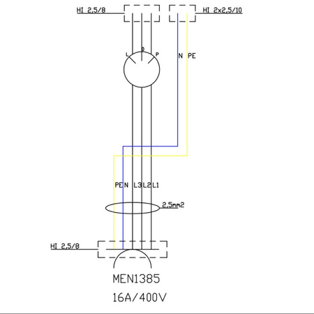 Wanddose WDD 1x16A Stromverteiler Nockenschalter 16A L-0-P Doktorvolt® DV-6091-D