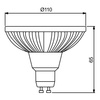 Leuchtmittel LED silber 850lm 12W GU10 120s 3000K GTV LD-ES11175-30
