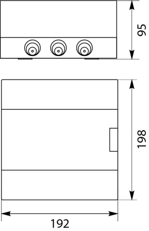 Verteilerkasten Sicherungskasten SRn-6 AP 6 Module E-P 1.1