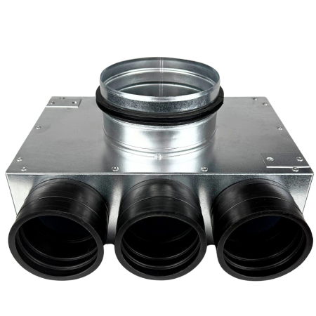 Lüftungsverteiler Verteilerkasten 3x75 Ø125 Wohnraumlüftung Luftverteiler E-KSR-3X75/125-OC-K