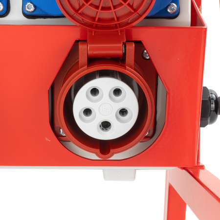 Baustromverteiler 16A 32A CEE 4x230V und Ständer mit Dach  TGD-S/FI  mit Stecker und Kabel  Stromverteiler Wandverteiler mit VDE Sicherungen Doktorvolt DV-6074-D
