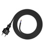 Anschlusskabel 1,5m IP44 mit geradem Stecker 250V 16A 2×1,5 mm² H07RN-F PP-40H Schwarz W-97253