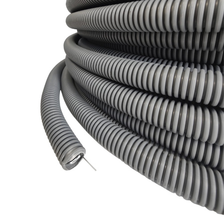 EM GROUP Wellrohr mit Zugdraht halogenfrei ungeschlitzt 750N Ø20mm 100m FEPCTAF25100