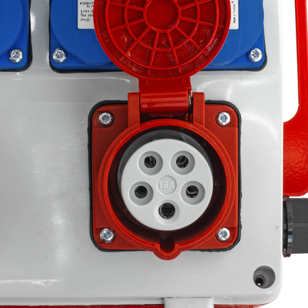 Baustromverteiler 16A 32A CEE 4x230V mit Hängeständer und Stecker mit Kabel  TGD-S/FI Stromverteiler Wandverteiler mit VDE Sicherungen Doktorvolt DV-6067-D