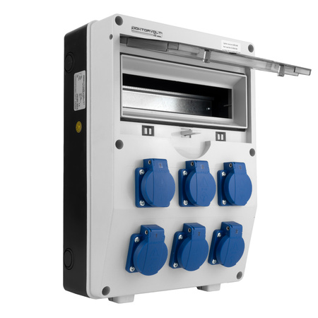 Baustromverteiler TD 6x230V Verteilerkasten Mennekes Steckdosen Doktorvolt DV-0571-F