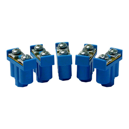 5 Stk. Doppelklemme Dosenklemmen Klemmen 2x1-4mm2 blau Kabelanschlüsse Klemme Verteilerdosenklemme ViPlast 092-06