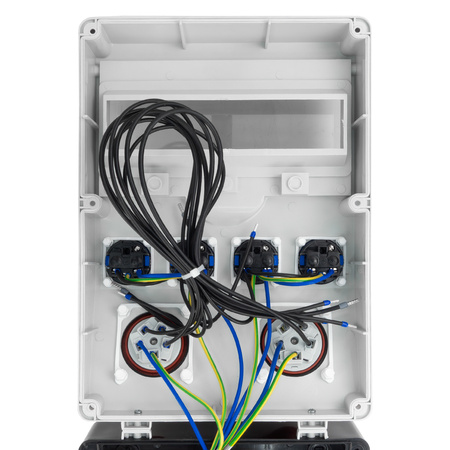 Baustromverteiler 32A/16A CEE 4x230V Stromverteiler TGD Wandverteiler ohne Sicherungen Doktorvolt DV-6029-D