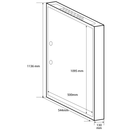 Doktorvolt Verteilerkasten Aufputz Sicherungskasten aus Metall 144 Module 6-reihig IP30 MN144/6/24