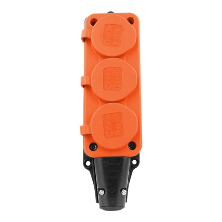 Steckdosenleiste Mehrfachsteckdose 3-fach Aussen Schuko orange 3101-308-2300