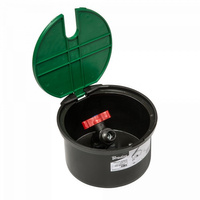 Ventilbox Ventilkasten rund mit Deckel und Kugelhahn GW3/4" / GZ3/4" DSSZ-OZF34M34G