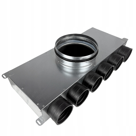 Achtfacher Rohrverteiler 6×75mm / 160mm E-KRR-6X75/200-OC (0+6+0)