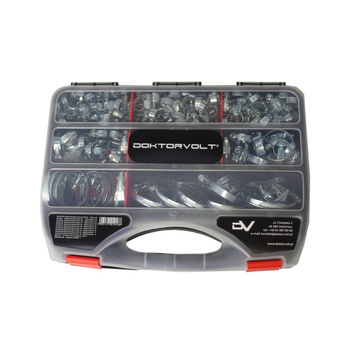 Schlauchschellen Set 232 Teile verzinkt Schlauchklemmen in 10 Größen DV-0188