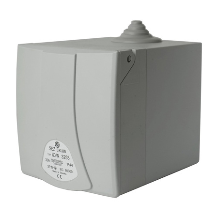 CEE Wandsteckdose mit Aufbaugehäuse 32A 400V 5P IZVN 3253