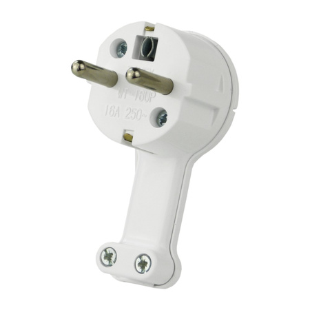 Flachstecker Extra Flach Stecker Schukostecker 230V UniSchuko weiß WT- 16UP (BI) TIMEX WT-16UP (BI)