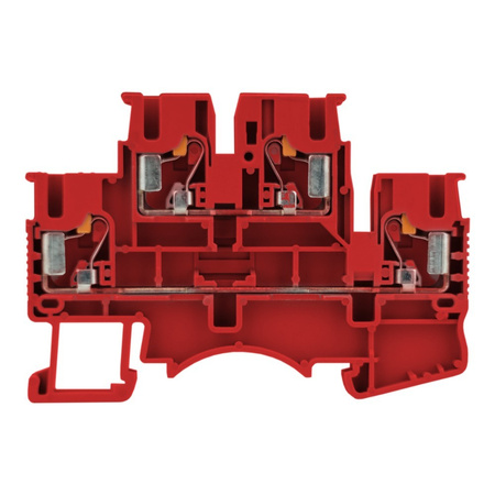 Reihenklemme 2.5mm2 4 Leiter Doppelstockklemme Etagenklemme Rot DSKK2.5-01P-16-00A(H