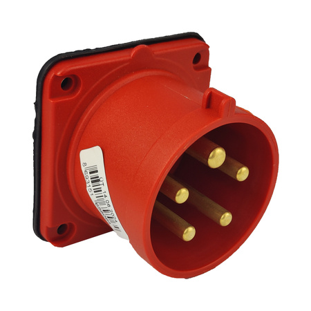 CEE Einbaustecker gerade 5P 32A 400V IP44 75x75 3107-320-1675