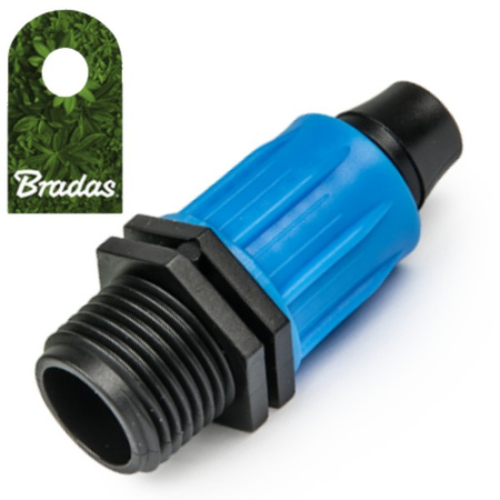 Verbinder auf 16mm PE Rohr Fitting Kupplung AG 1/2" Verschraubung Bradas DSWAQJ-L16M12