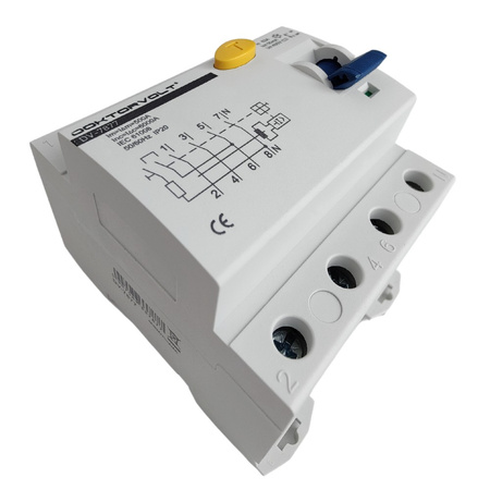 Doktorvolt Fehlerstromschutzschalter 63A 4P 30mA Typ AC Fi-Schalter RCD DV-7877
