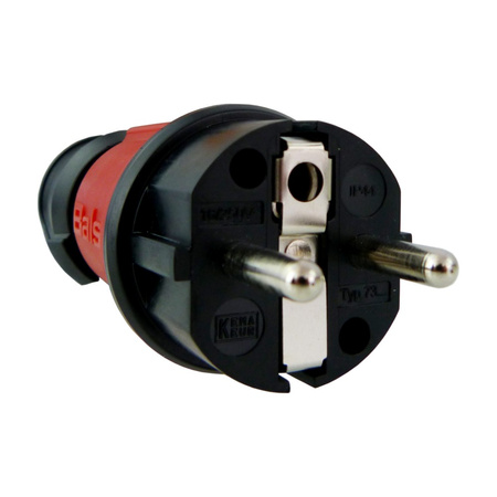Stecker Uni-Schuko 16A 230V IP44 rot BALS BL 7373