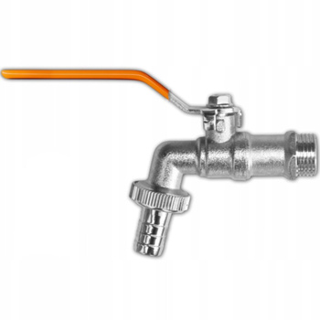 Auslaufkugelhahn 3/4" AG Auslaufhahn Kugelhahn Schlauchhahn Gartenhahn Schlauchtülle 1/2" BRADAS GKK04343419Z