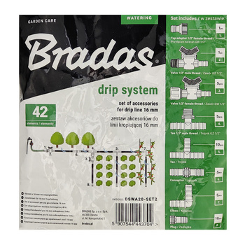 Zubehörset Zubehör für Tropfleitungen BRADAS 16mm DRIP SYSTEM 3704