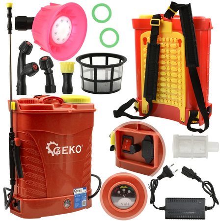 Drucksprüher Akku Rucksack 16 L rot / blau G73252